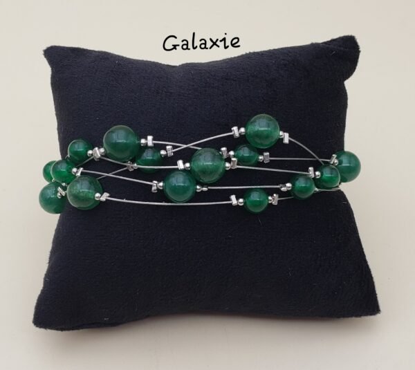 Bracelet GALAXIE 5 rangs sur câble acier